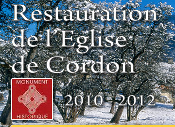 Restauration de l'glise de Cordon